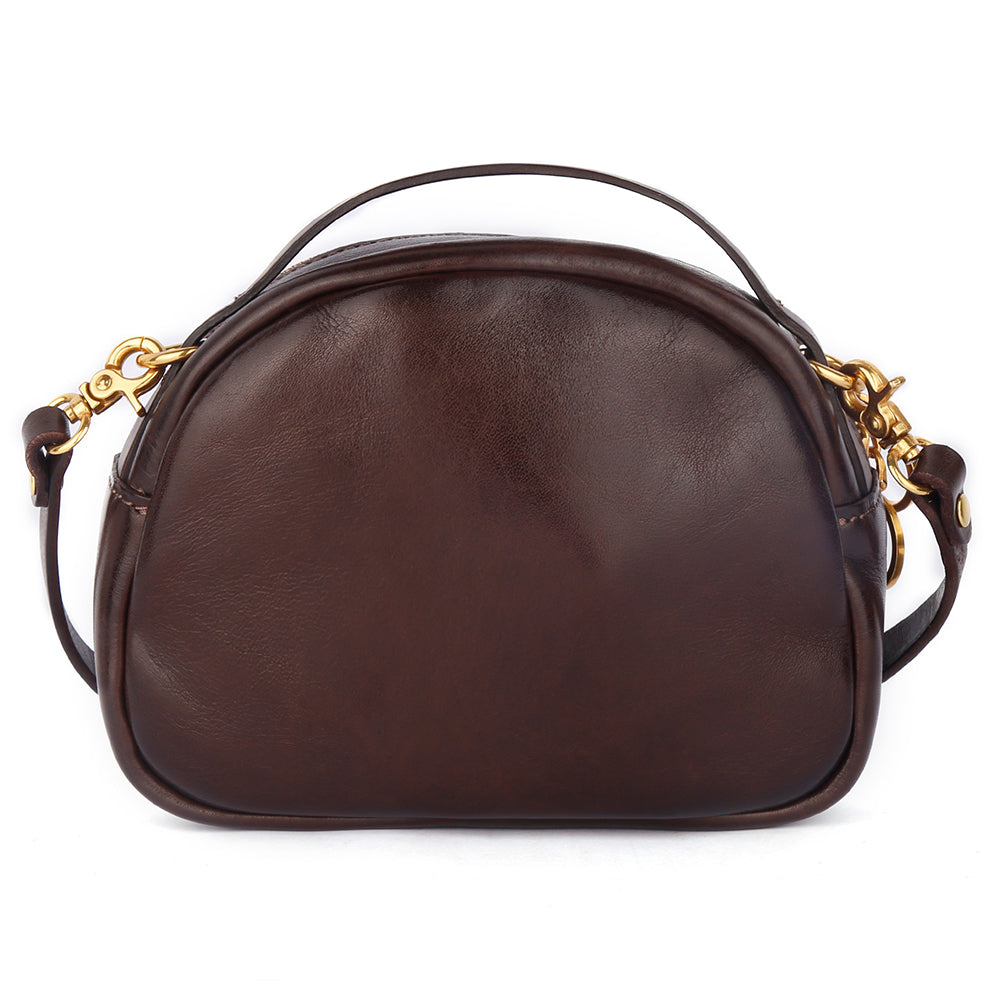 8897 Cowhide Leather Crossbody Shoulder Bag Zippered Pocket Handbag with Handle Strap for Women Girls 8897 Cowhide Leather Crossbody Shoulder Bag Zippered Pocket Handbag with Handle Strap for Women Girls
